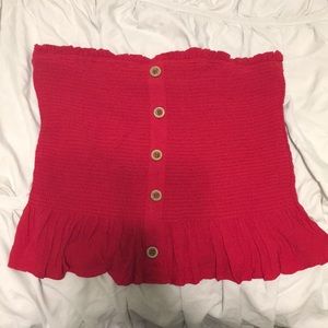 Red tube top